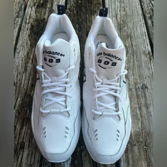 NWOB New Balance MX608WT Lace-Up White Leather Basketball Sneakers Shoes Sz: 15 NWOB New Balance MX608WT Lace-Up White Leather Basketball  main image 2